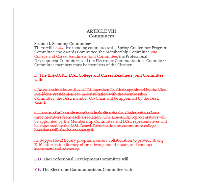 Proposed Bylaws Changes 2022